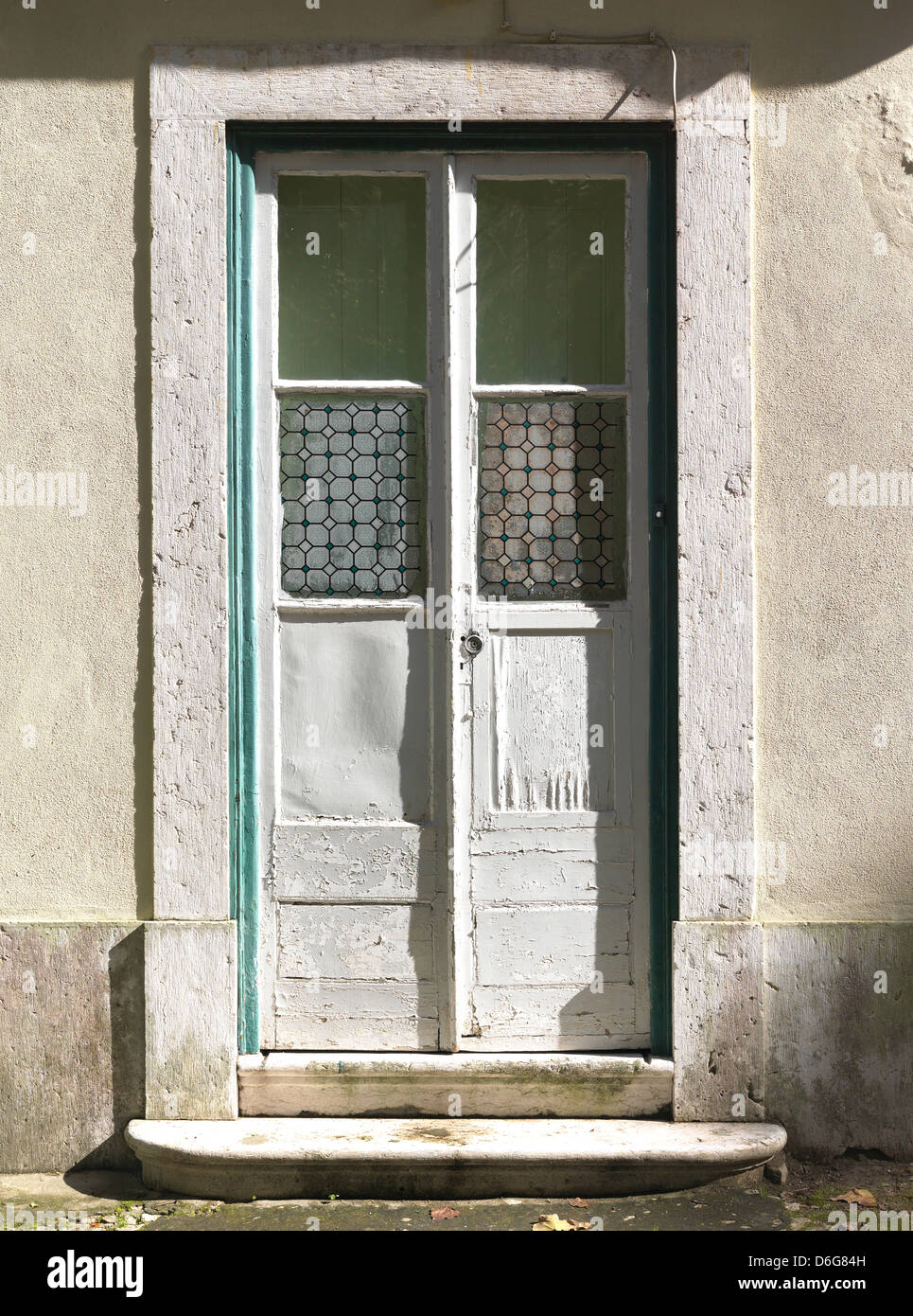 Lisbon Portugal The Door Of A Building In Jardim Botanico Stock