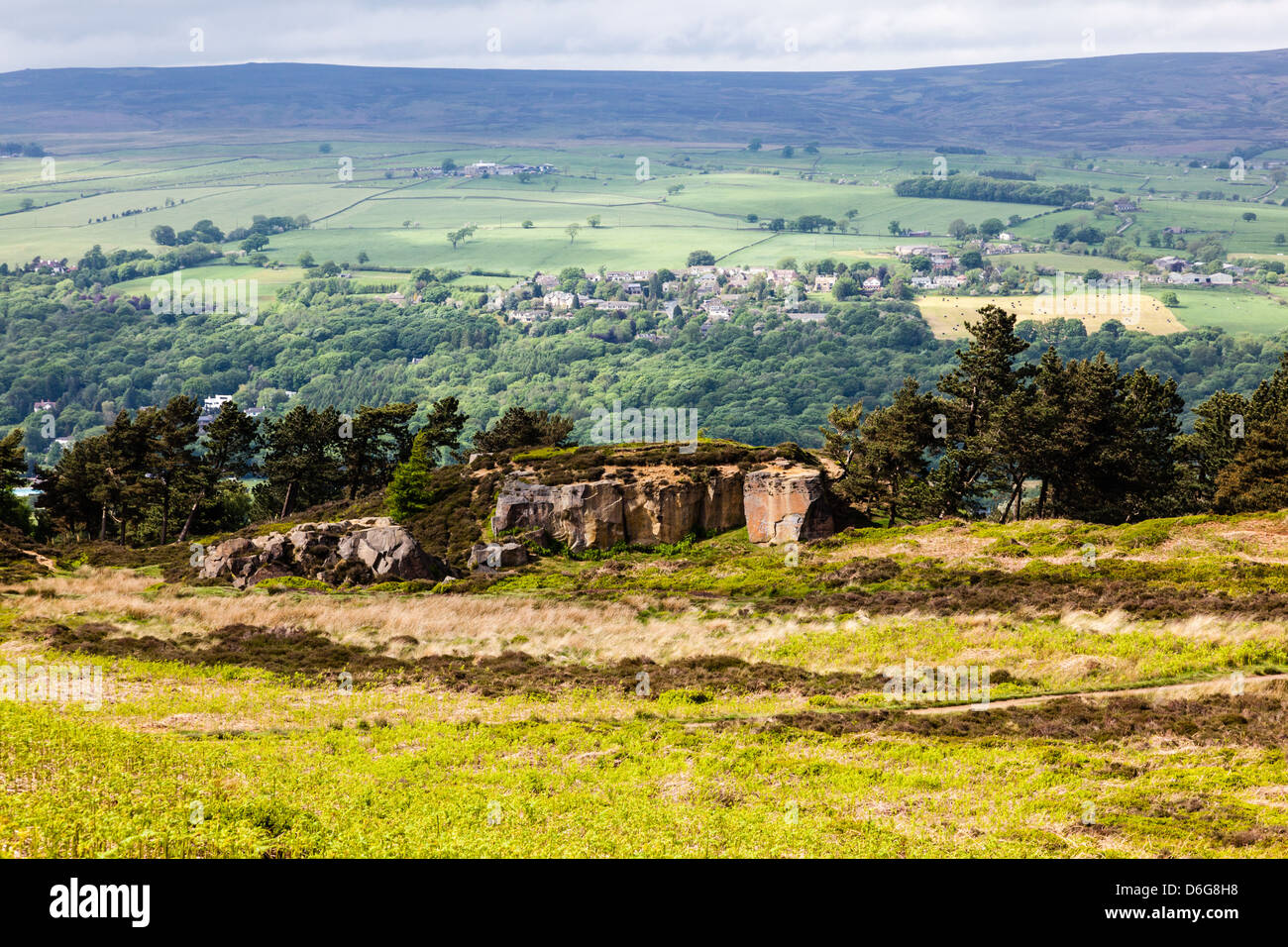 Quarries along the Dales Way on Ilkley Moor, Ilkley, West Yorkshire, UK