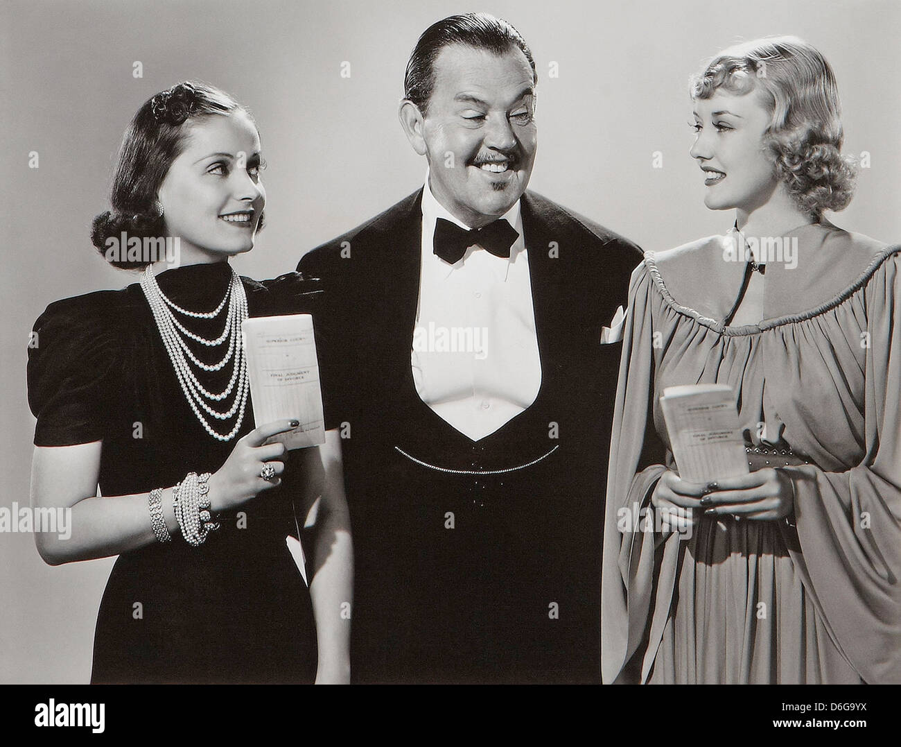 CHARLIE CHAN IN RENO  1939 20th Century Fox film with from l: Louise Henry, Sidney Toler and Phyllis Brooks Stock Photo