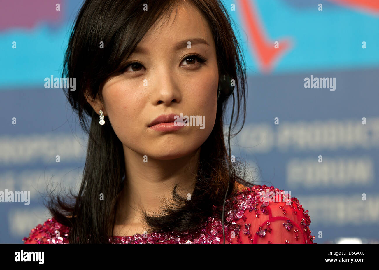 Actress Ni Ni is attending a press conference for the movie "The ...