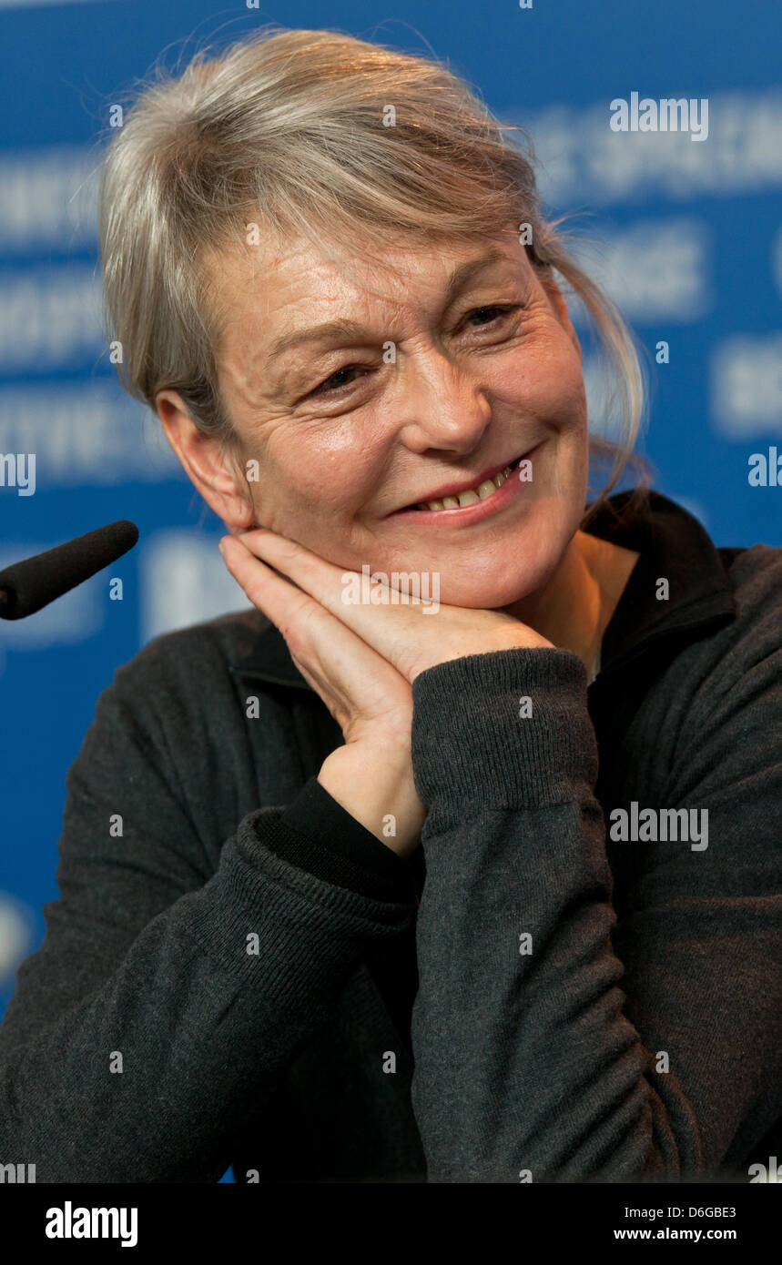 French Director Of Photography Agnes Godard Is Attending A Press