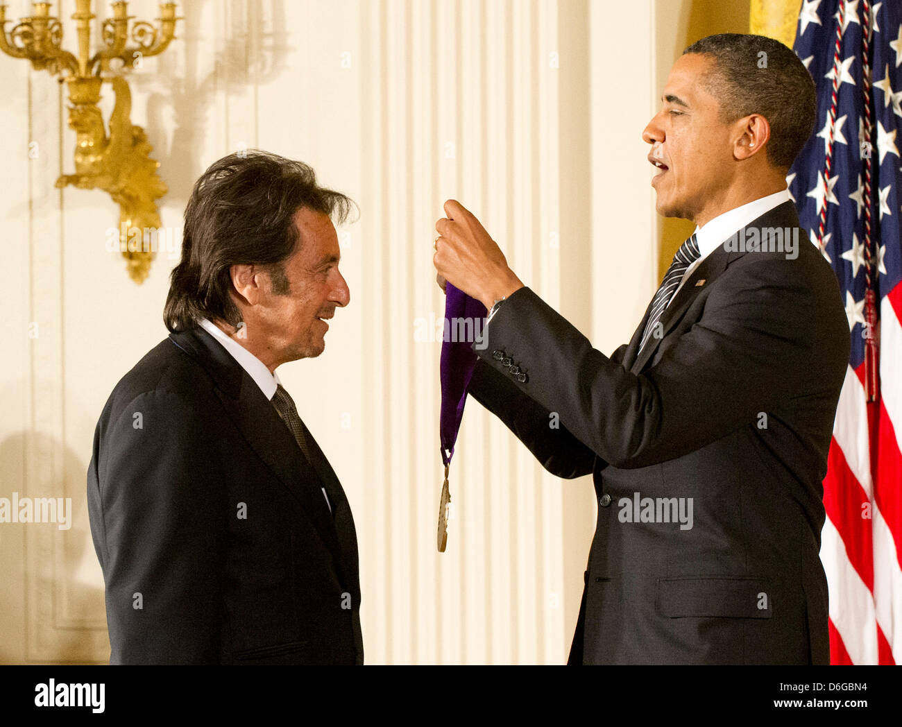 President Barack Obama awards the 2012 National Medal of Arts to