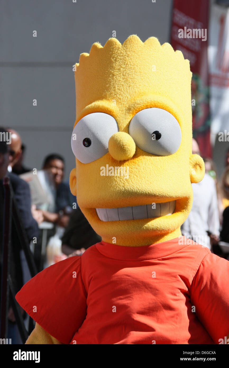 Costume character Bart Simpson attends the ceremony honorong the creator of  tv show The Simpsons, Matt Groening, with a new star on the Hollywood Walk  Of Fame on Hollywood Boulevard in Los