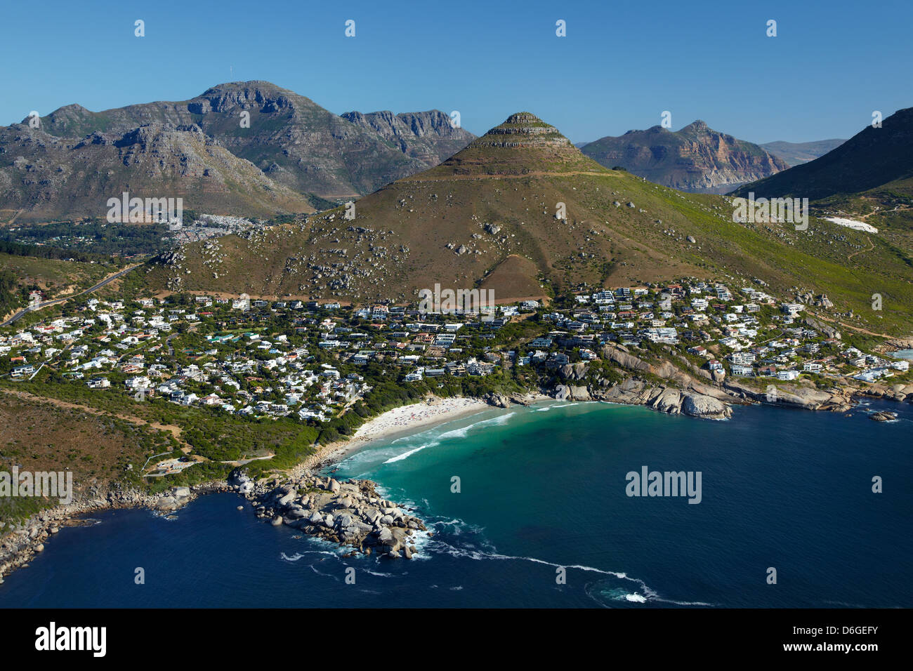 Llandudno Beach, Cape Town, South Africa aerial Stock Photo Alamy