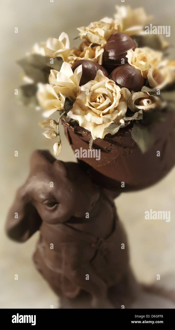 Chocolate Easter Bunny Stock Photo