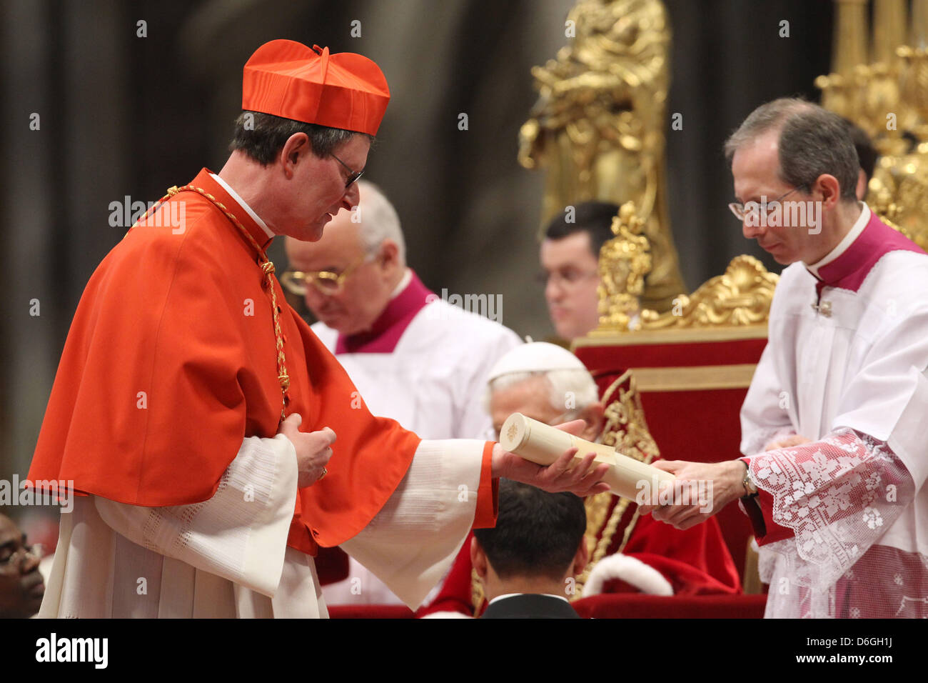 Berlin Archbishop Rainer Maria Woelki (L) receives his certificate of ...