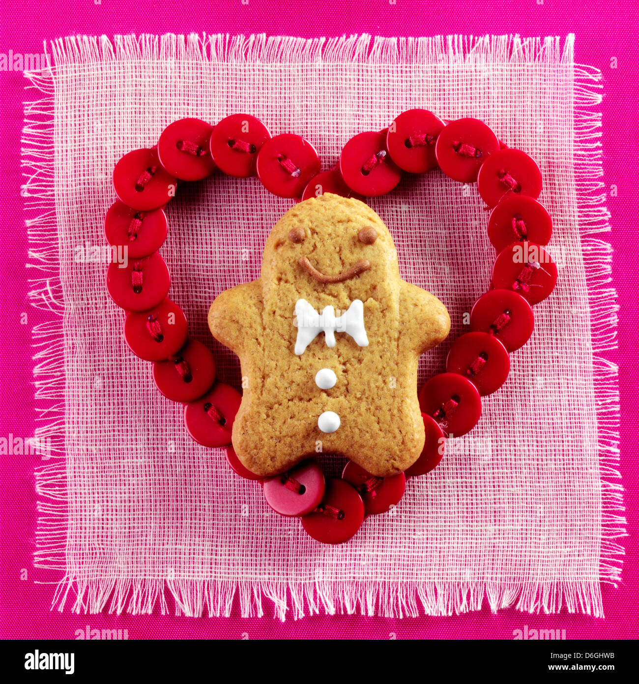 Valentine's Day Gingerbread Man Stock Photo Alamy