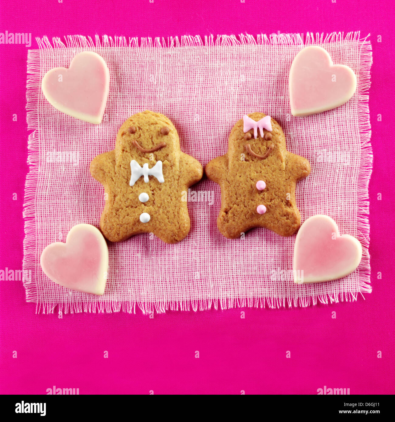 Valentine's Day Gingerbread Cookies Stock Photo Alamy