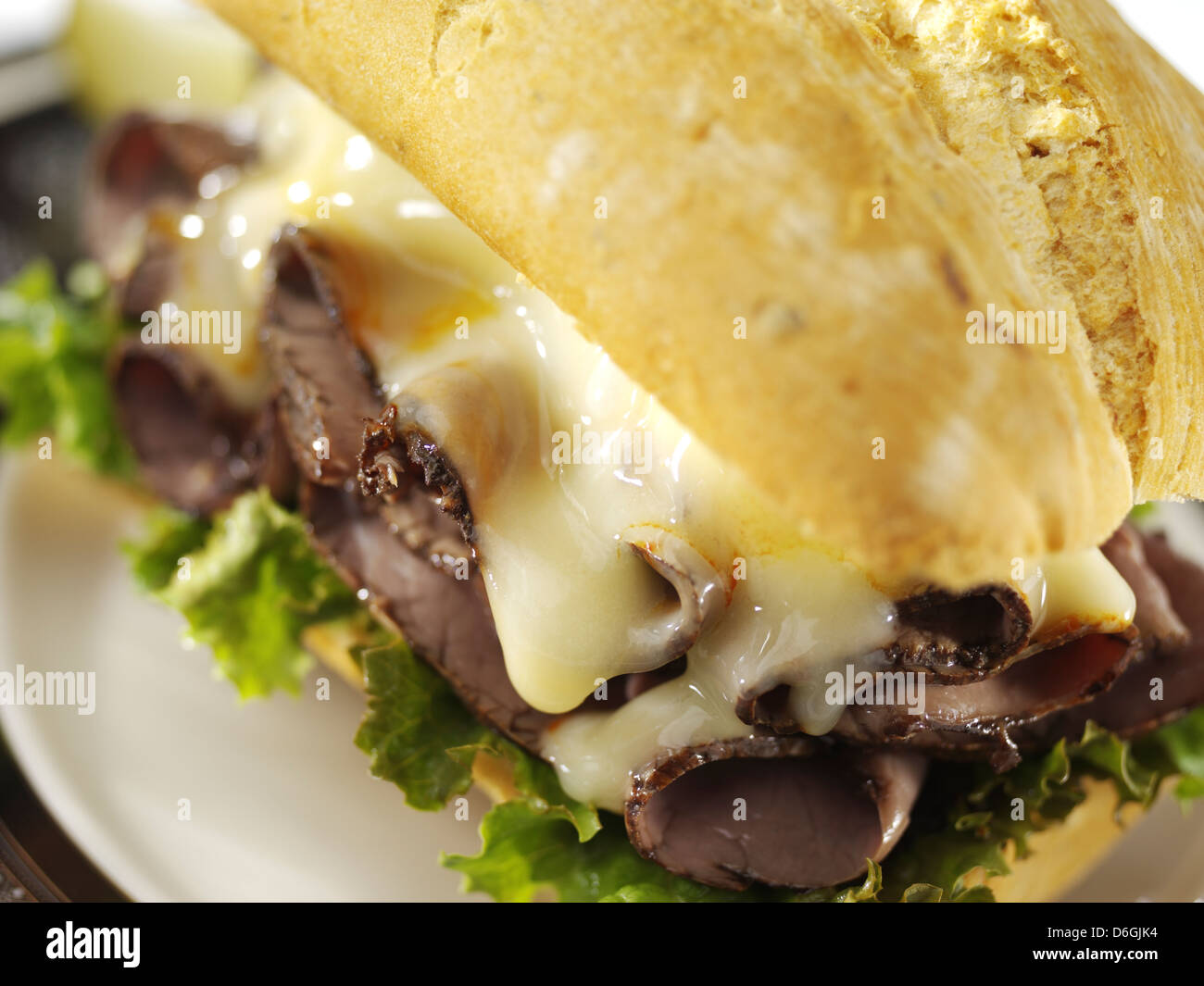 Roast Beef Melt Stock Photo Alamy