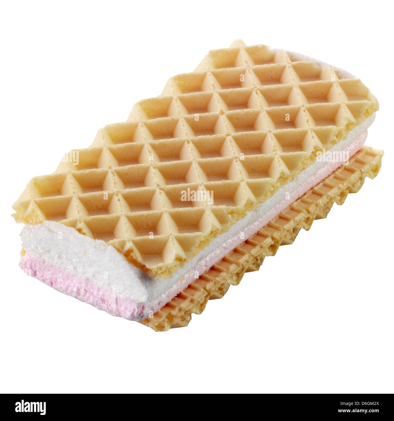 Pink and White Marshmallow Wafers Stock Photo Alamy
