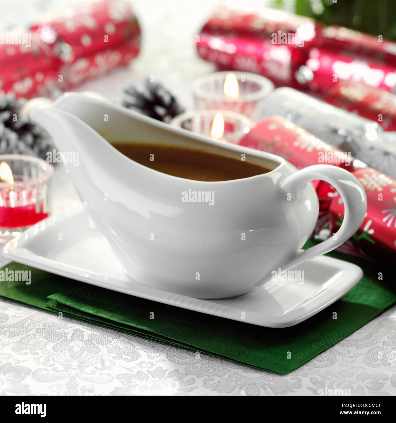 Gravy Boat for Christmas Dinner Stock Photo Alamy