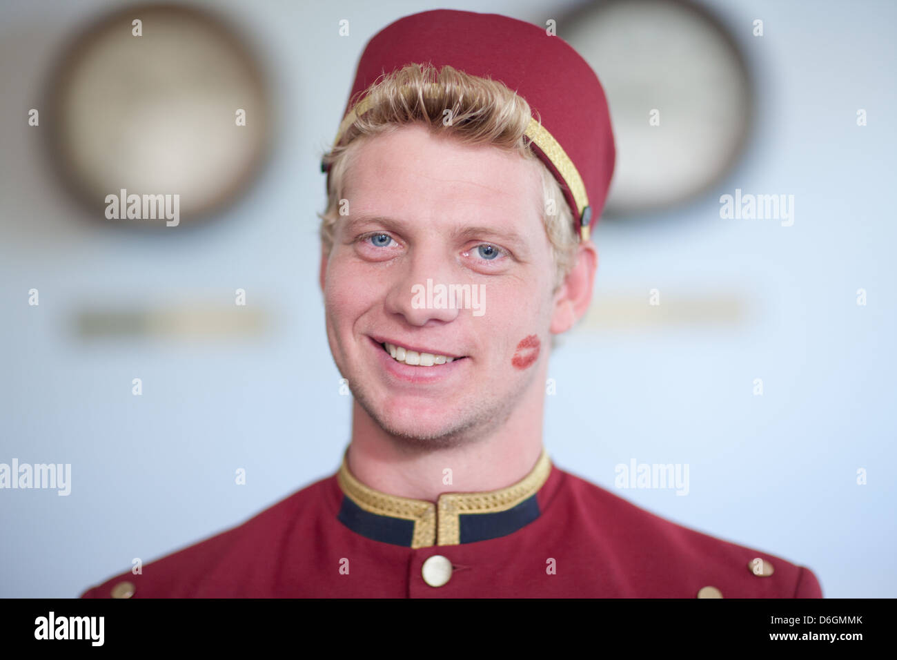 Lipstick kiss on the cheek hires stock photography and images Alamy