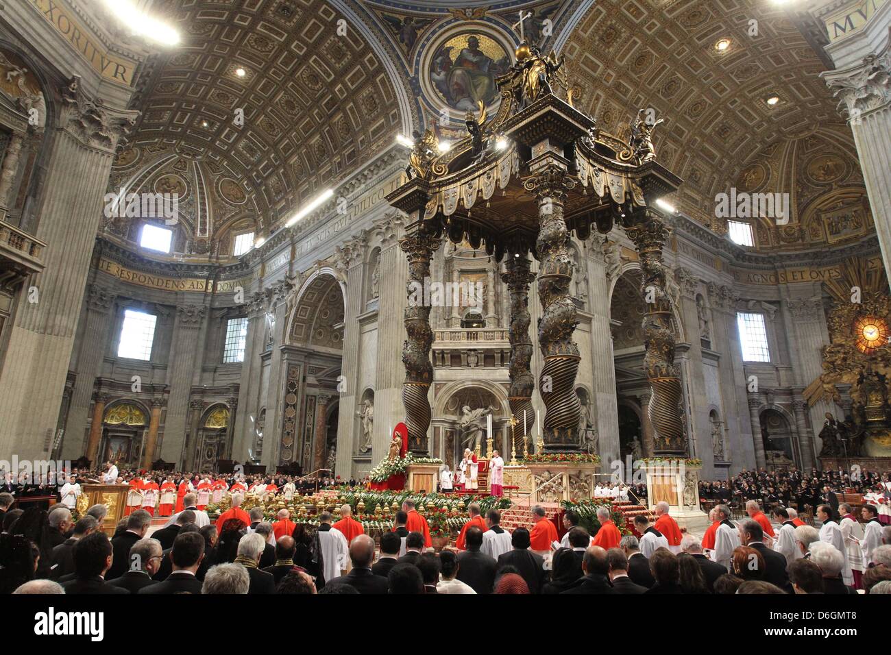 Pope Benedict at St. Peter's Basilica in the Vatican, 18 February 2012 ...