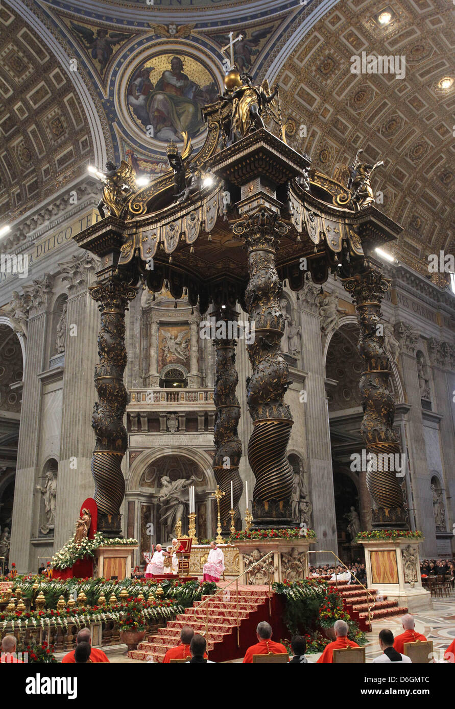 Pope Benedict at St. Peter's Basilica in the Vatican, 18 February 2012 ...