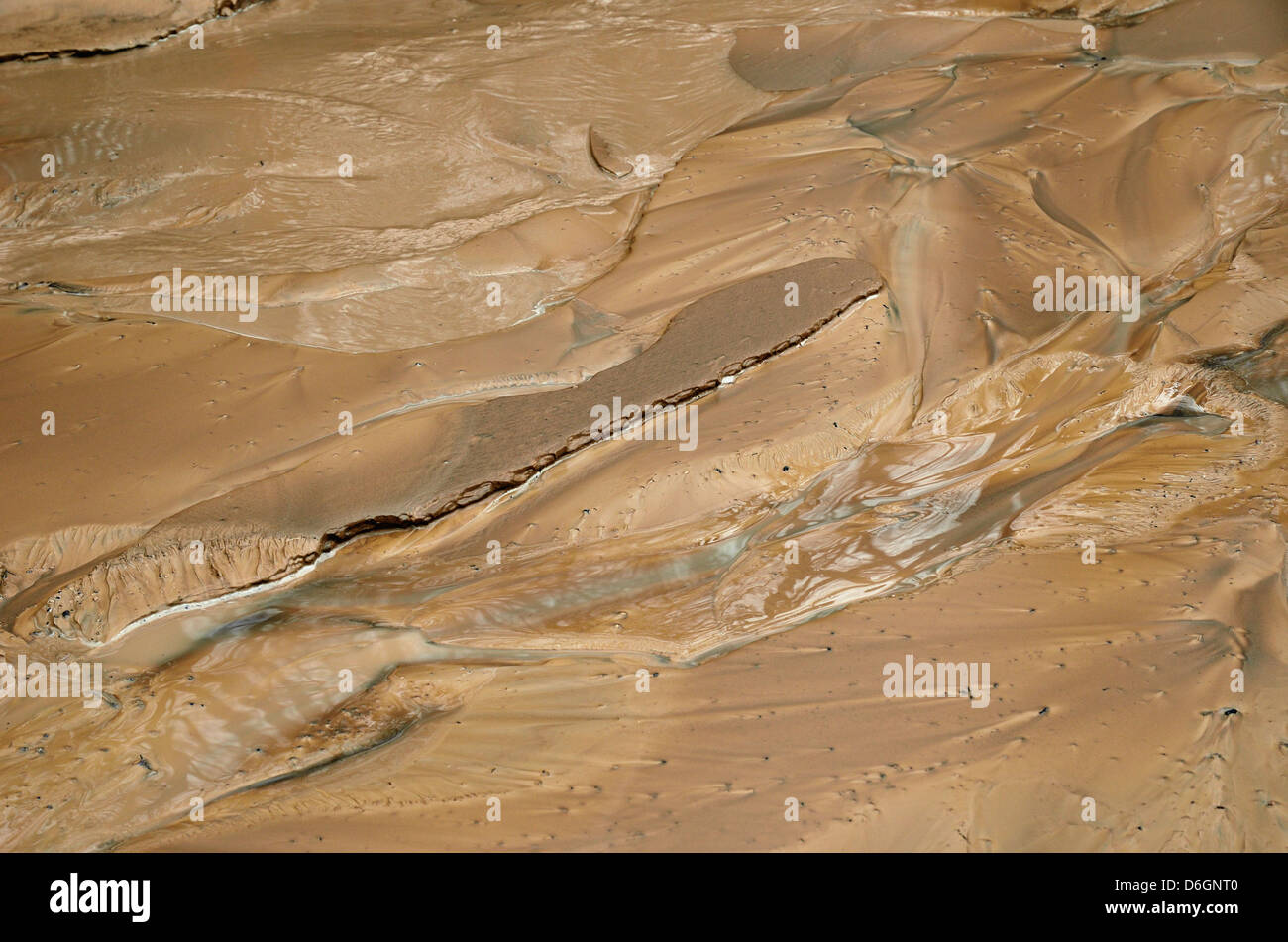 Silt after the mudflow Stock Photo