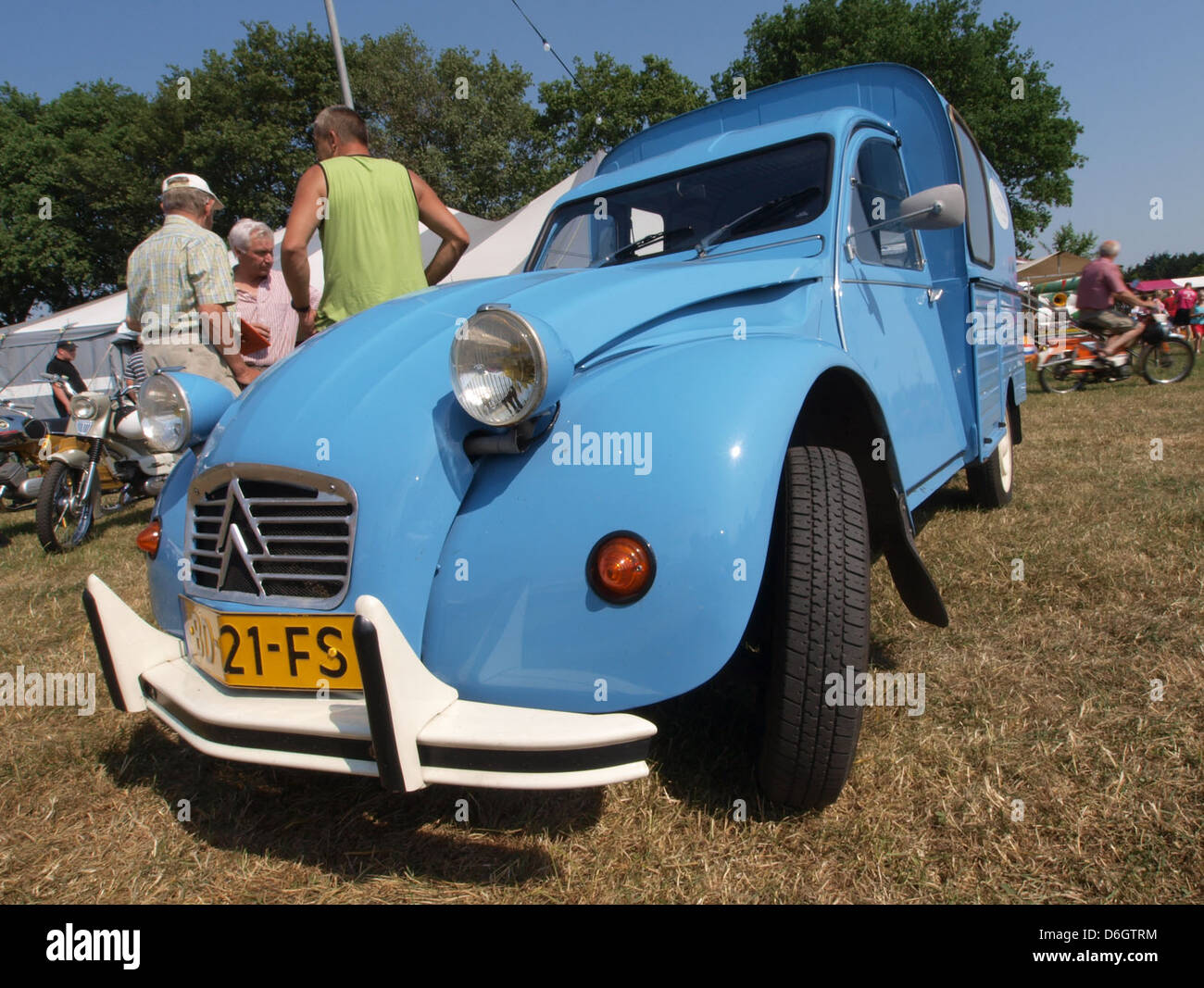 Blue Citroën 2CV pic2. Stock Photo