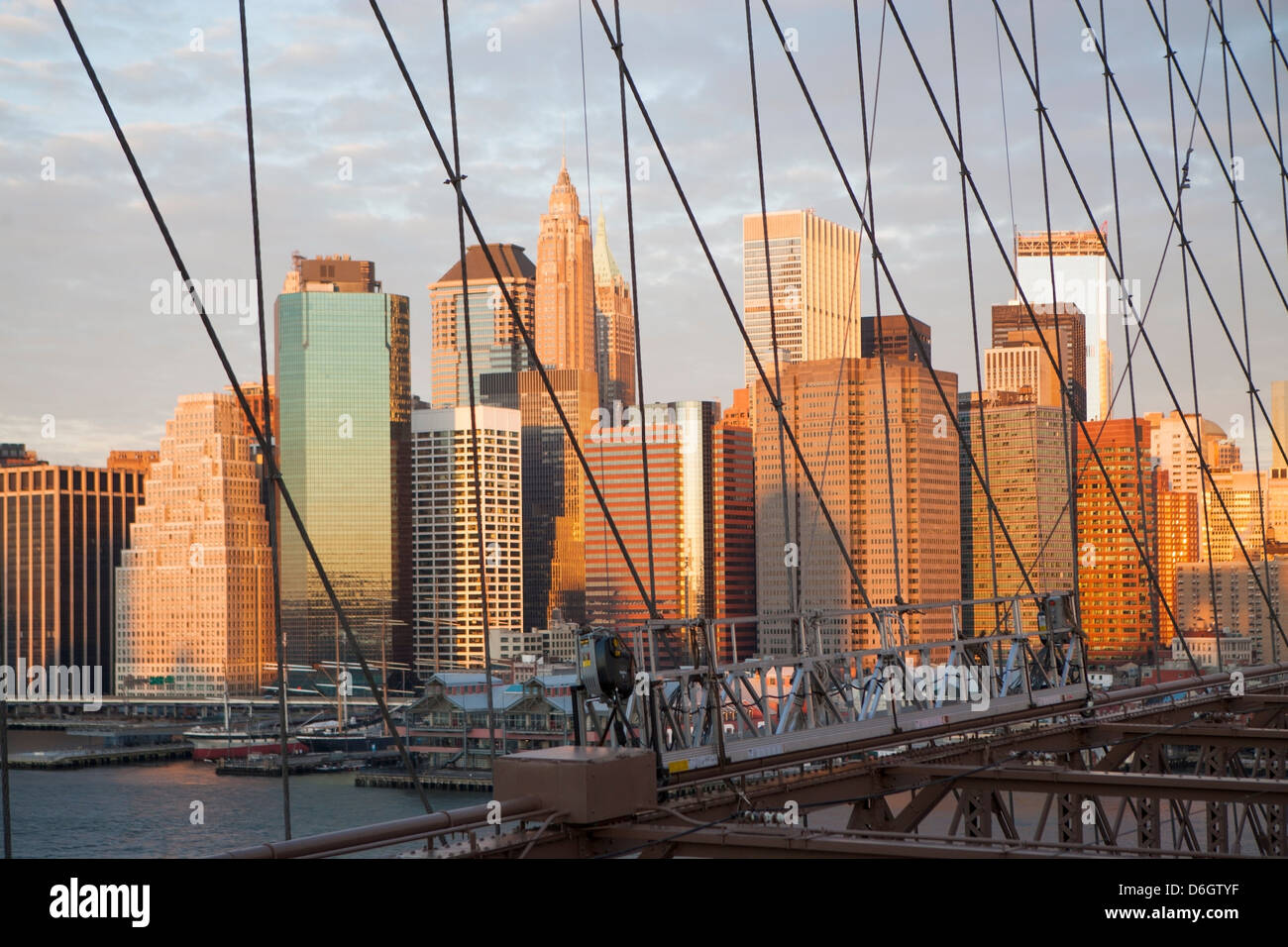 New York City skyline at sunset Stock Photo - Alamy