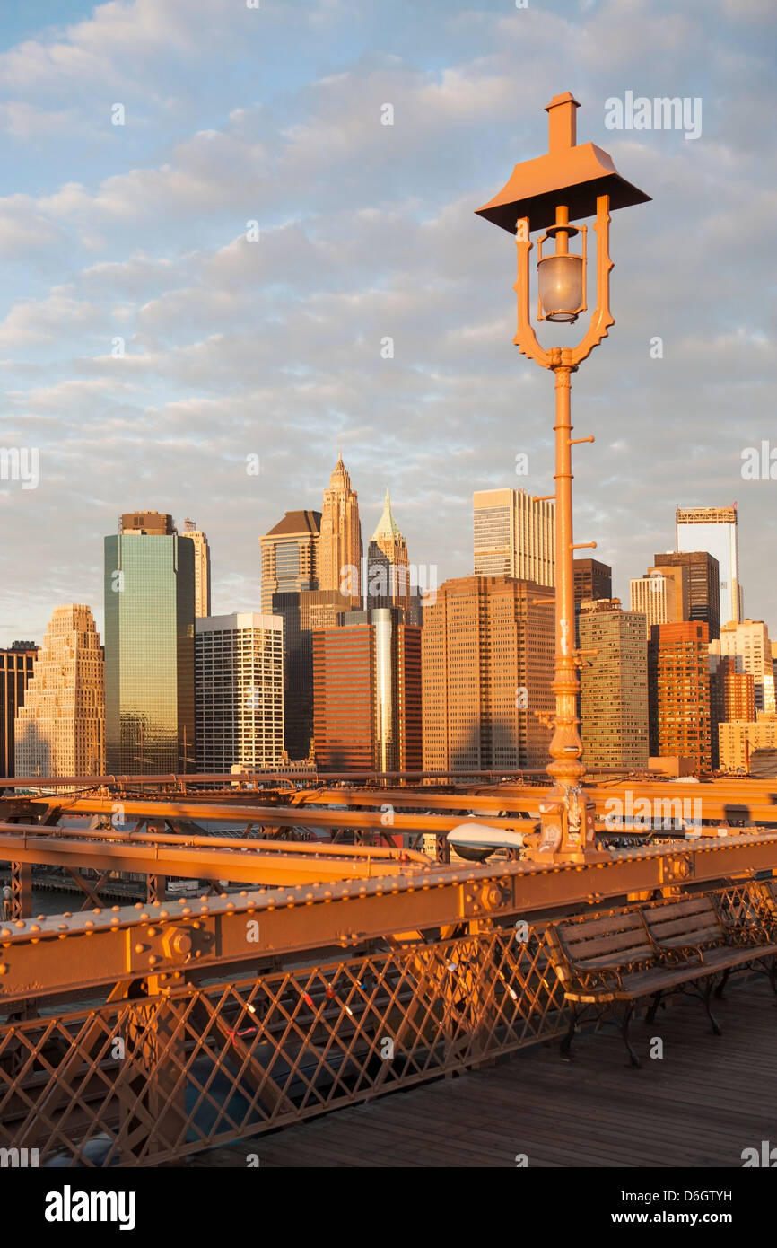 New York City skyline at sunset Stock Photo - Alamy