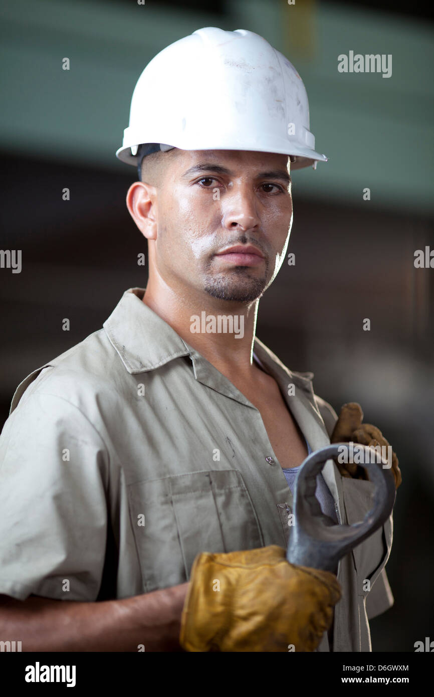 Industrial worker in plant Stock Photo Alamy
