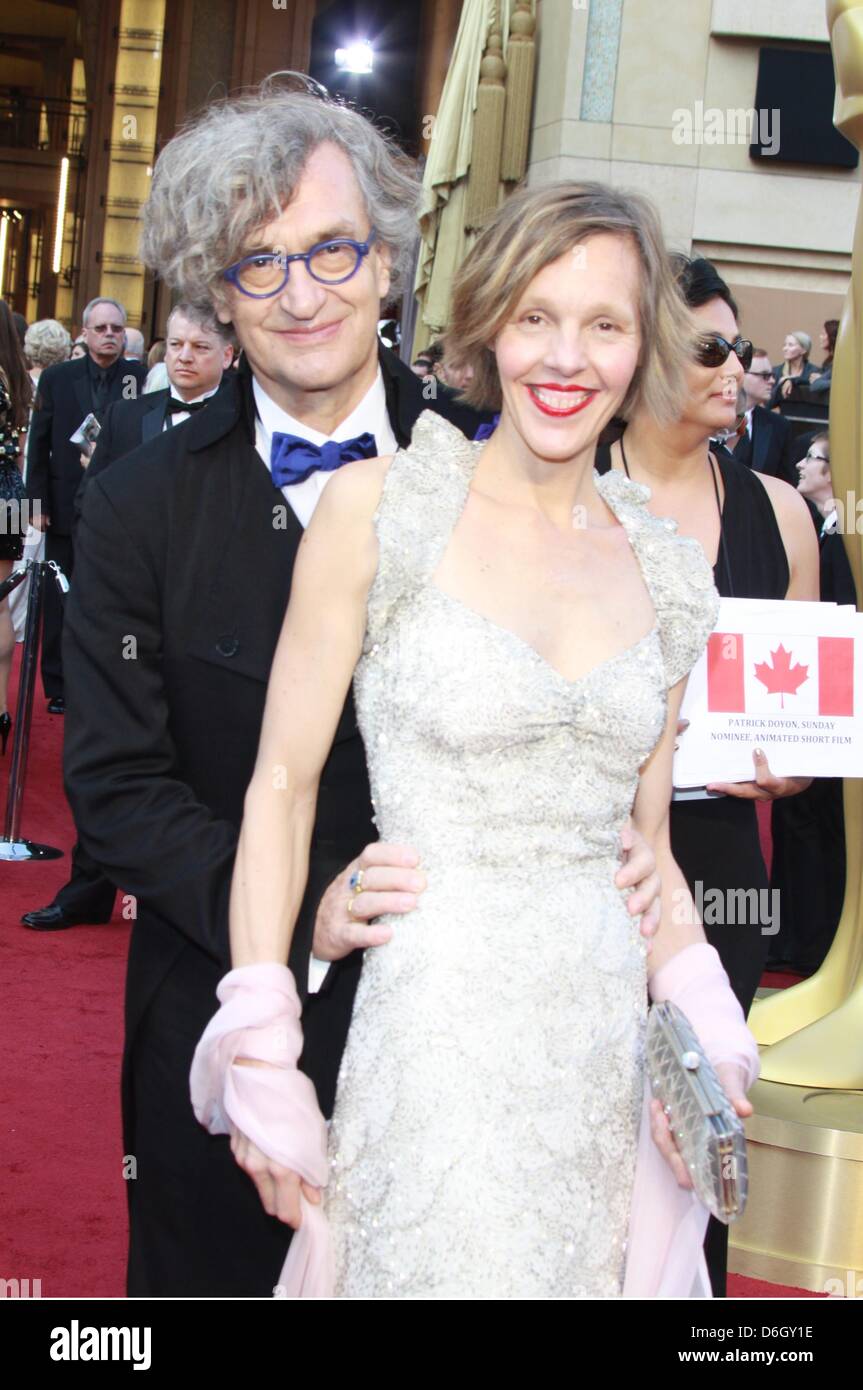 German director Wim Wenders and wife Donata Wenders arrive at the 84th Annual Academy Awards aka Oscars at Kodak Theatre in Los Angeles, USA, on 26 February 2012. Photo: Hubert Boesl Stock Photo