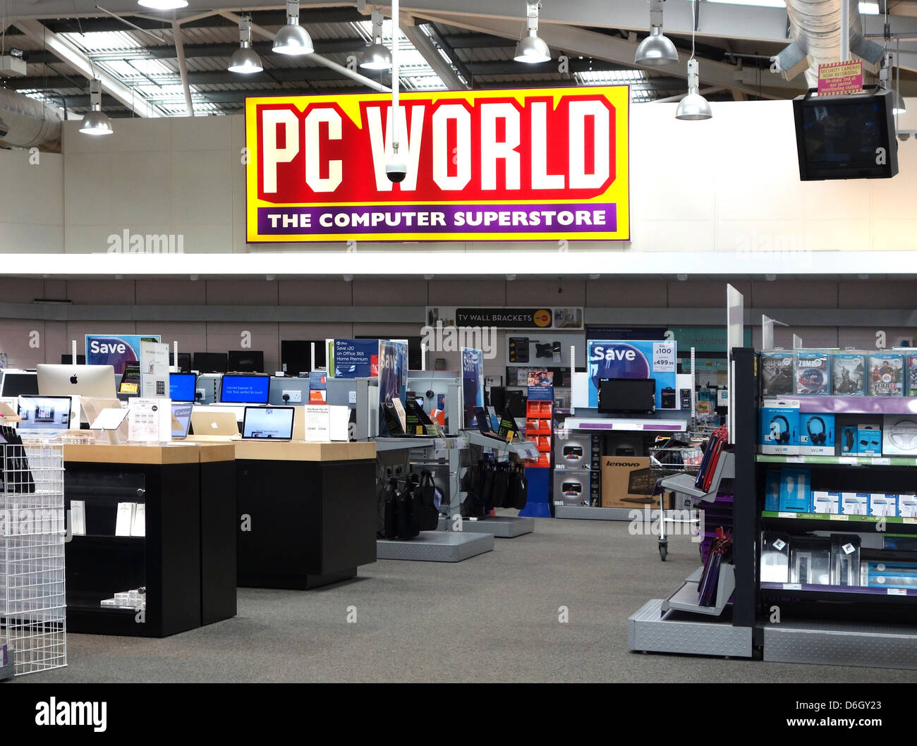 Inside A Pc World Store Stock Photo Alamy