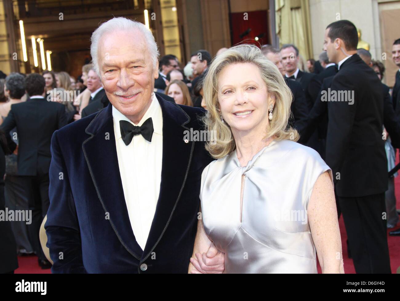 Canadian actor Christopher Plummer and wife Elaine Taylor arrive at the 84th Annual Academy Awards aka Oscars at Kodak Theatre in Los Angeles, USA, on 26 February 2012. Photo: Hubert Boesl Stock Photo
