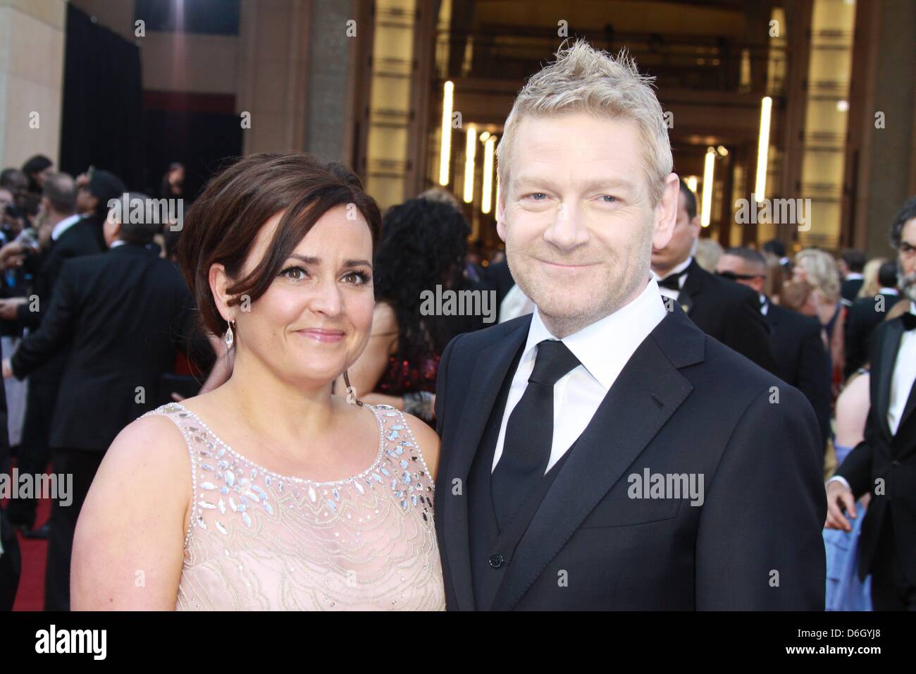 British actor Kenneth Branagh and wife Lindsay Brunnock arrive at the 84th Annual Academy Awards aka Oscars at Kodak Theatre in Los Angeles, USA, on 26 February 2012. Photo: Hubert Boesl Stock Photo