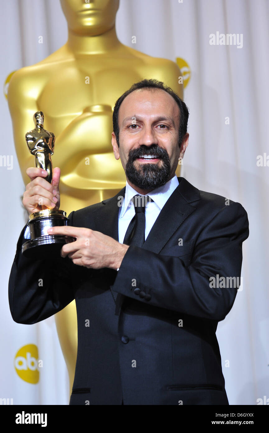 Best foreign film winning director Asghar Farhadi poses in the photo ...