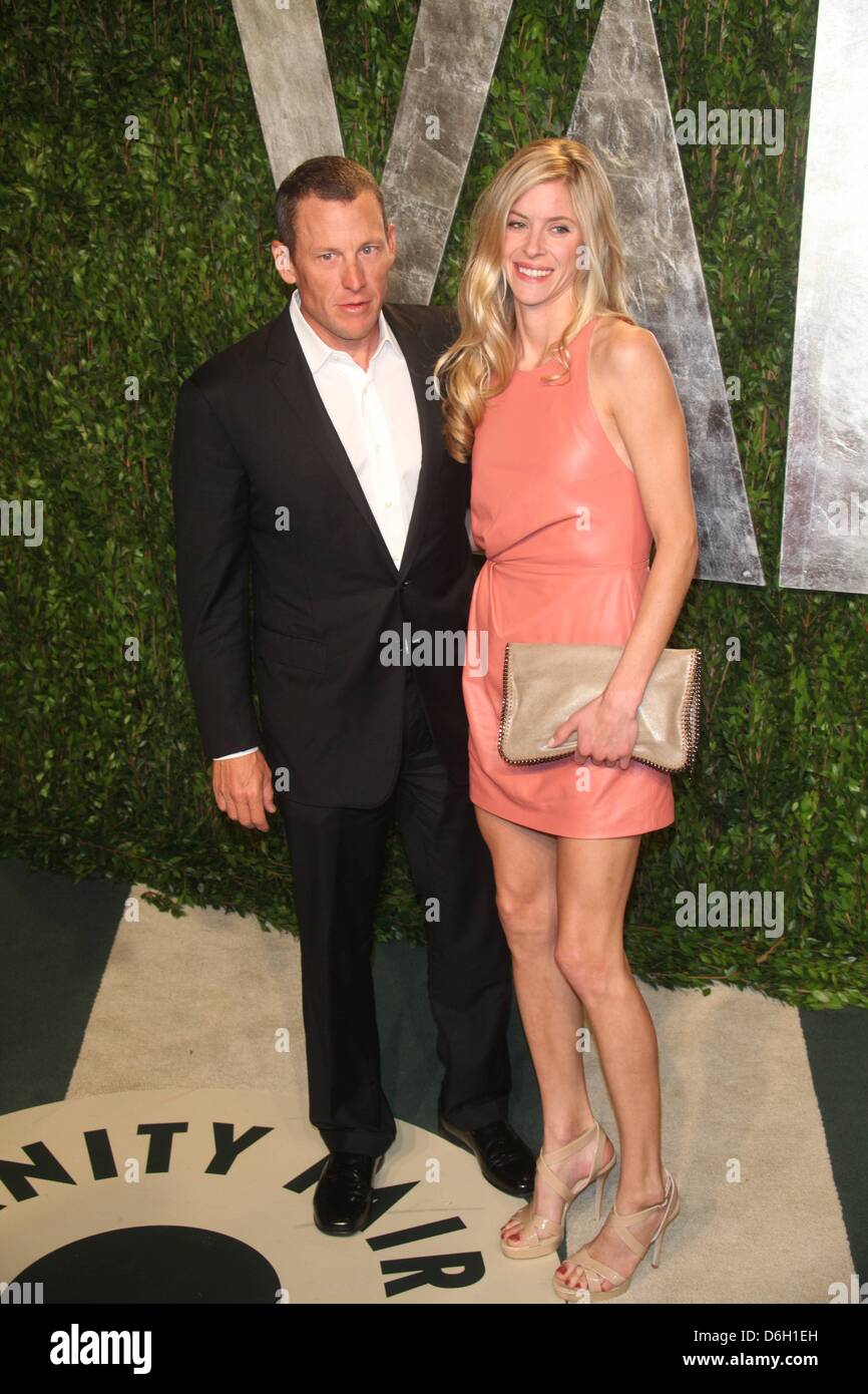Former cyclist Lance Armstrong and guest attend the 2012 Vanity