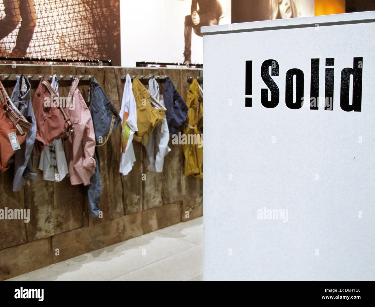 A booth of Danish fashion label Solid (CNS Group) is pictured at the