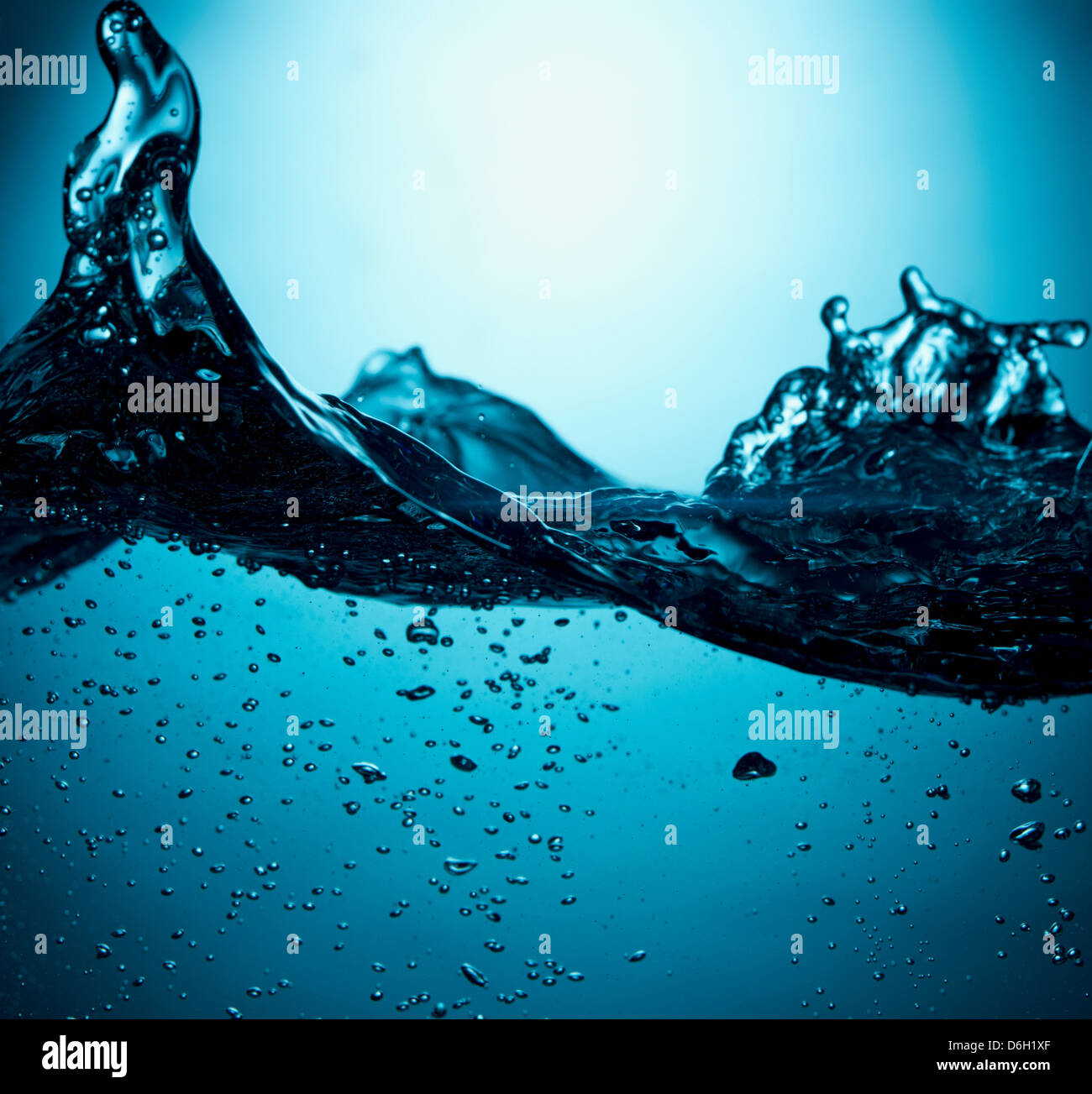 Bubbles floating in water Stock Photo Alamy