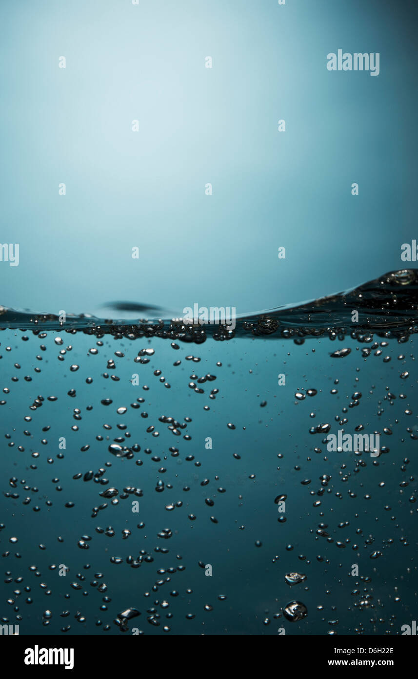 Bubbles floating in water Stock Photo Alamy