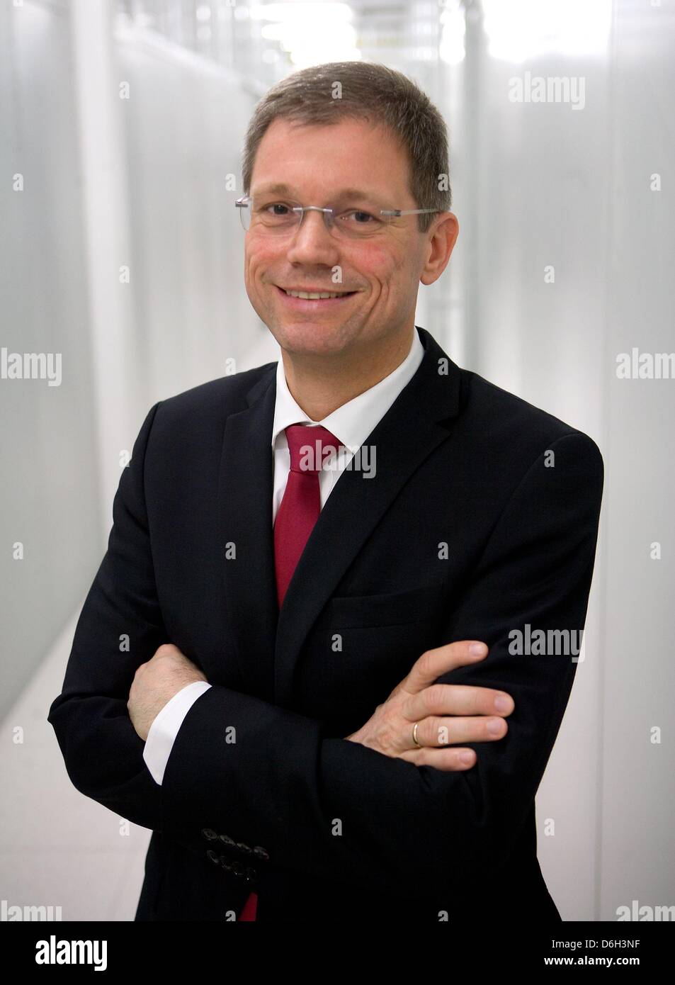 HANDOUT - An undated Digital Hub FrankfurtRheinMain handout picture shows CEO Peter Knapp in Frankfurt/Main, Germany. Cloud computing is the delivery of computing  as a service rather than a product, whereby shared resources, software, and information are provided to computers and other devices as a utility over a network (typically the Internet). According to a dpa interview with  Stock Photo