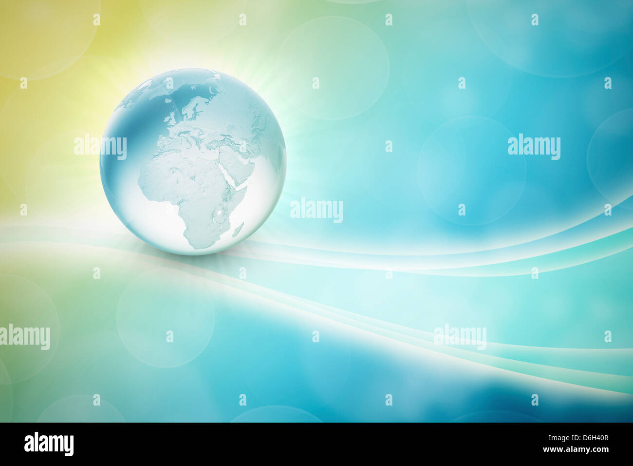 Illustration of glowing globe Stock Photo