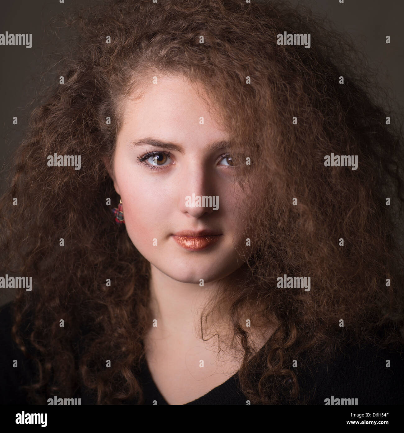 Woman beauty curly hair hi-res stock photography and images - Alamy