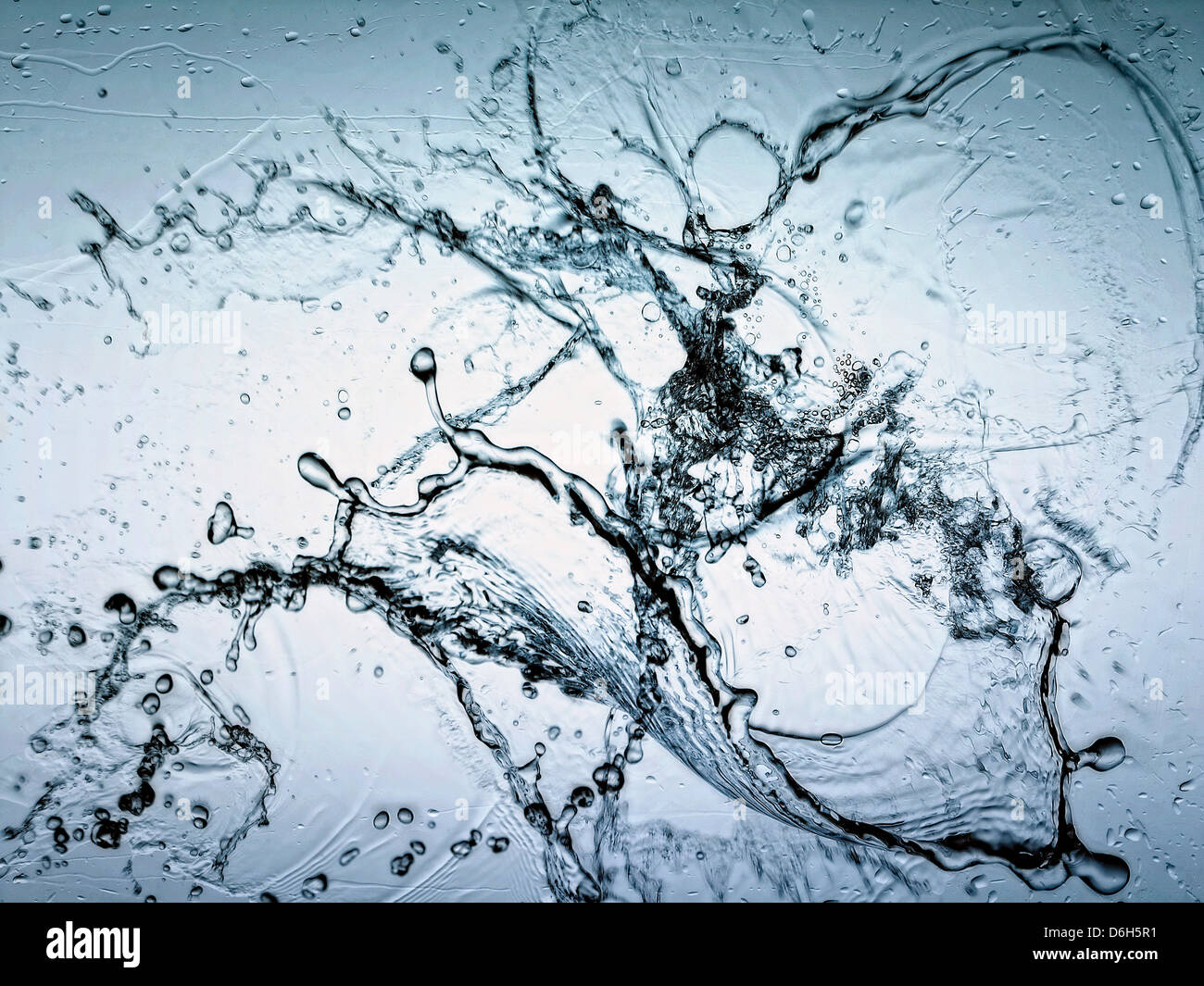Water splashing in air Stock Photo