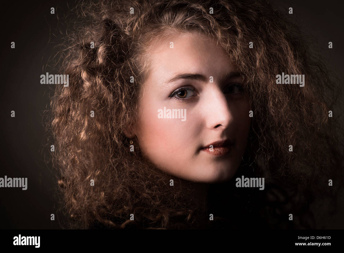 Woman ginger curly hair hi-res stock photography and images - Alamy