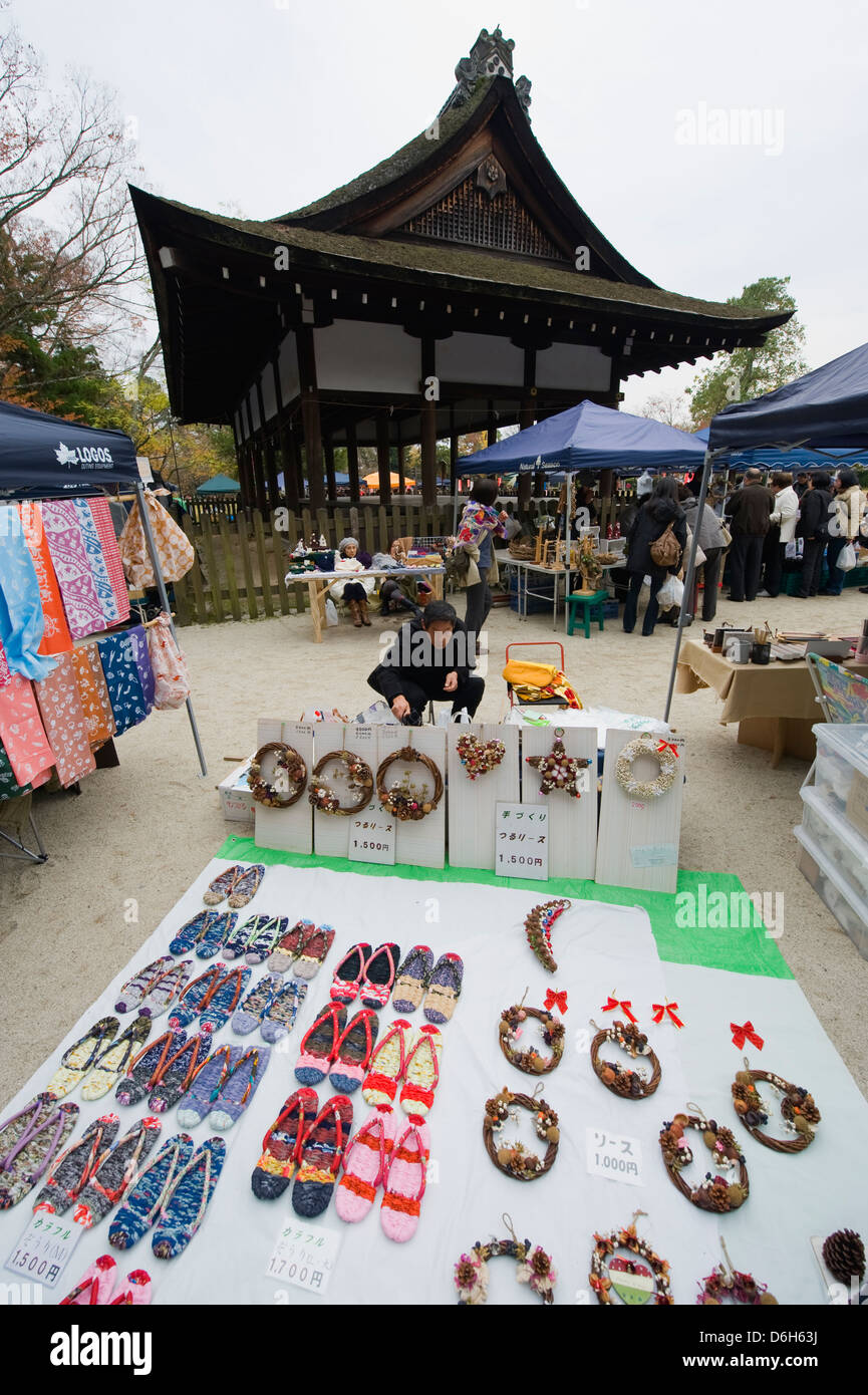 flea market, Kamigamo Jinja shrine, Kyoto, Japan, Asia Stock Photo - Alamy