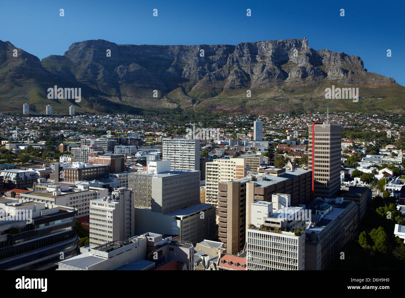 Cape Town CBD and Table Mountain, Cape Town, South Africa Stock Photo