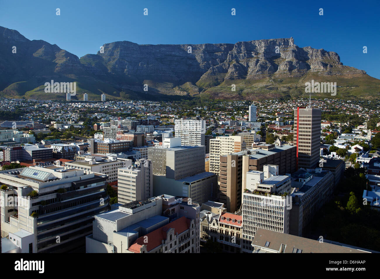Cape Town CBD and Table Mountain, Cape Town, South Africa Stock Photo