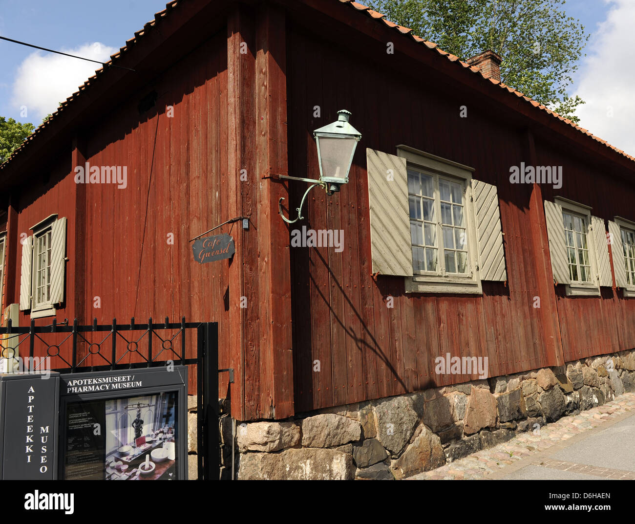 Finland. Turku. Pharmacy Museum and the Qwensel house. Built in the 1700s. Outside. Stock Photo