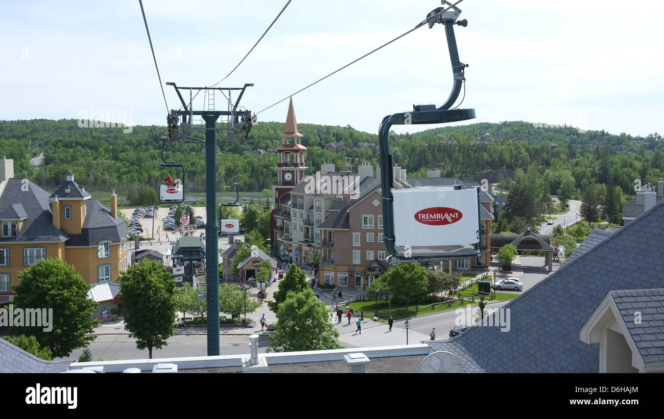 A gondola lift at the ski resort MontTremblant, Quebec Stock Photo Alamy