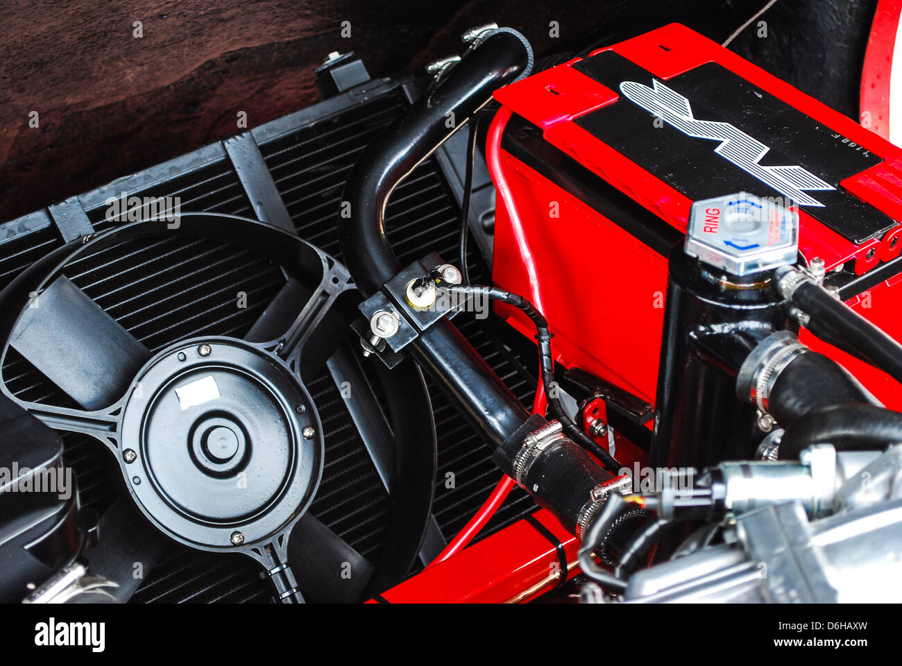 TVR car engine bay Stock Photo Alamy