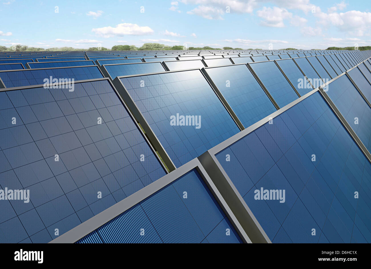 Solar panels, artwork Stock Photo