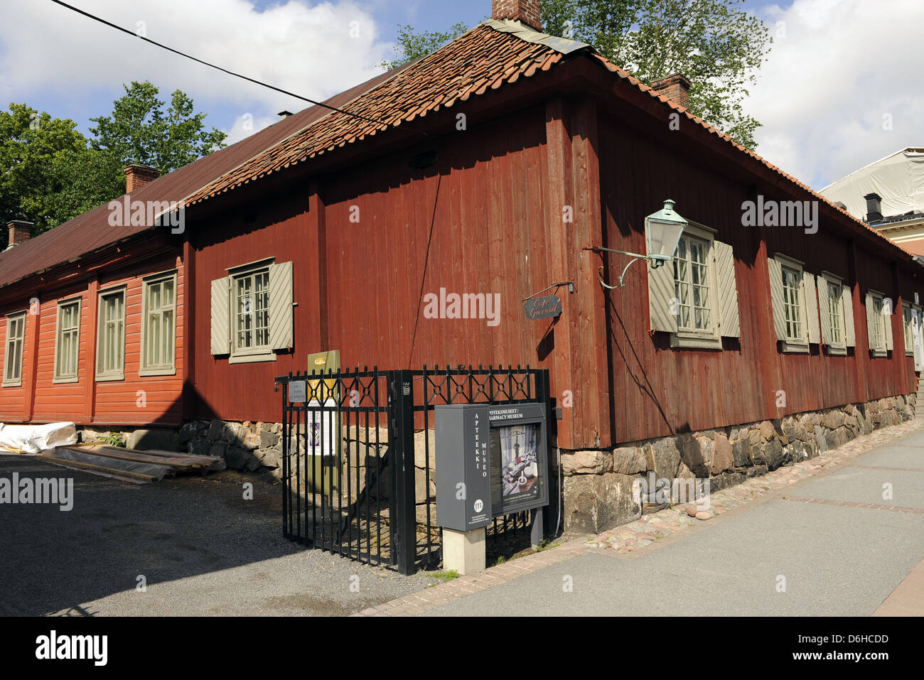 Finland. Turku. Pharmacy Museum and the Qwensel house. Built in the 1700s. Outside. Stock Photo