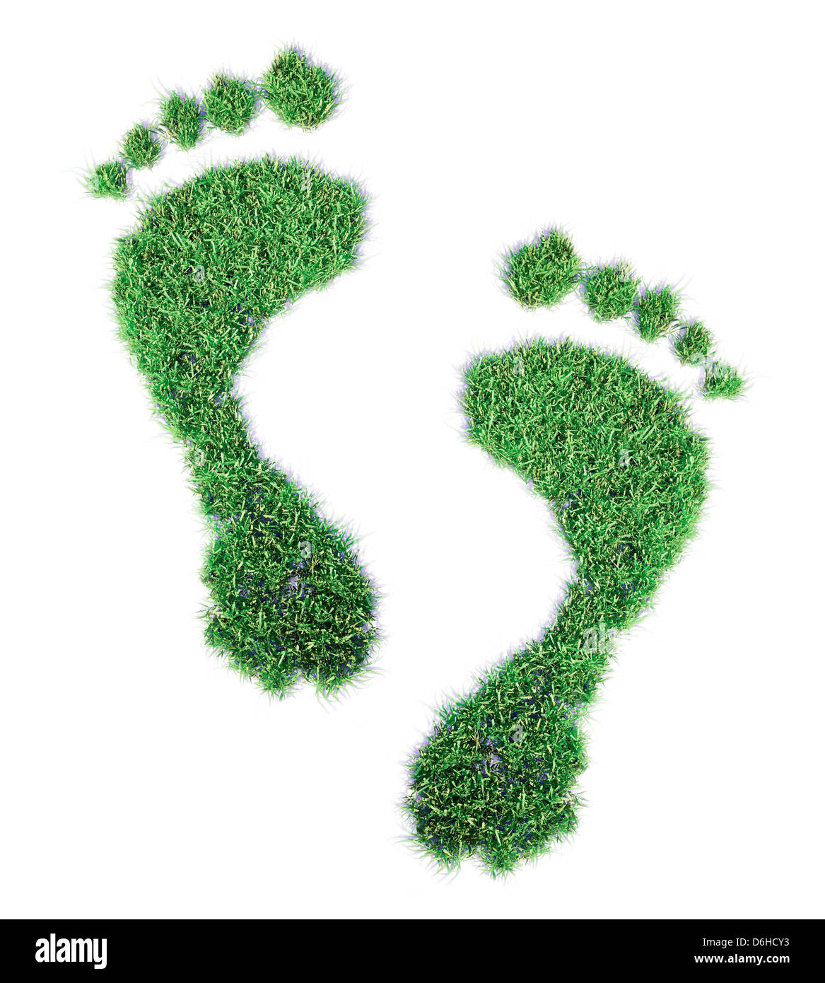 Ecological footprint, conceptual artwork Stock Photo