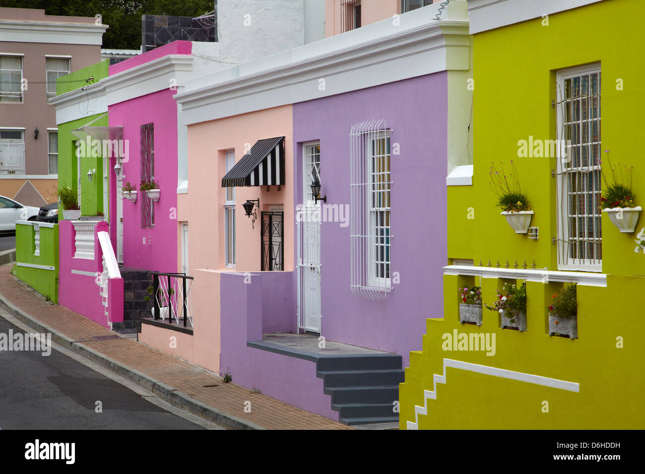 Colourful houses, BoKaap, Cape Town, South Africa Stock Photo Alamy