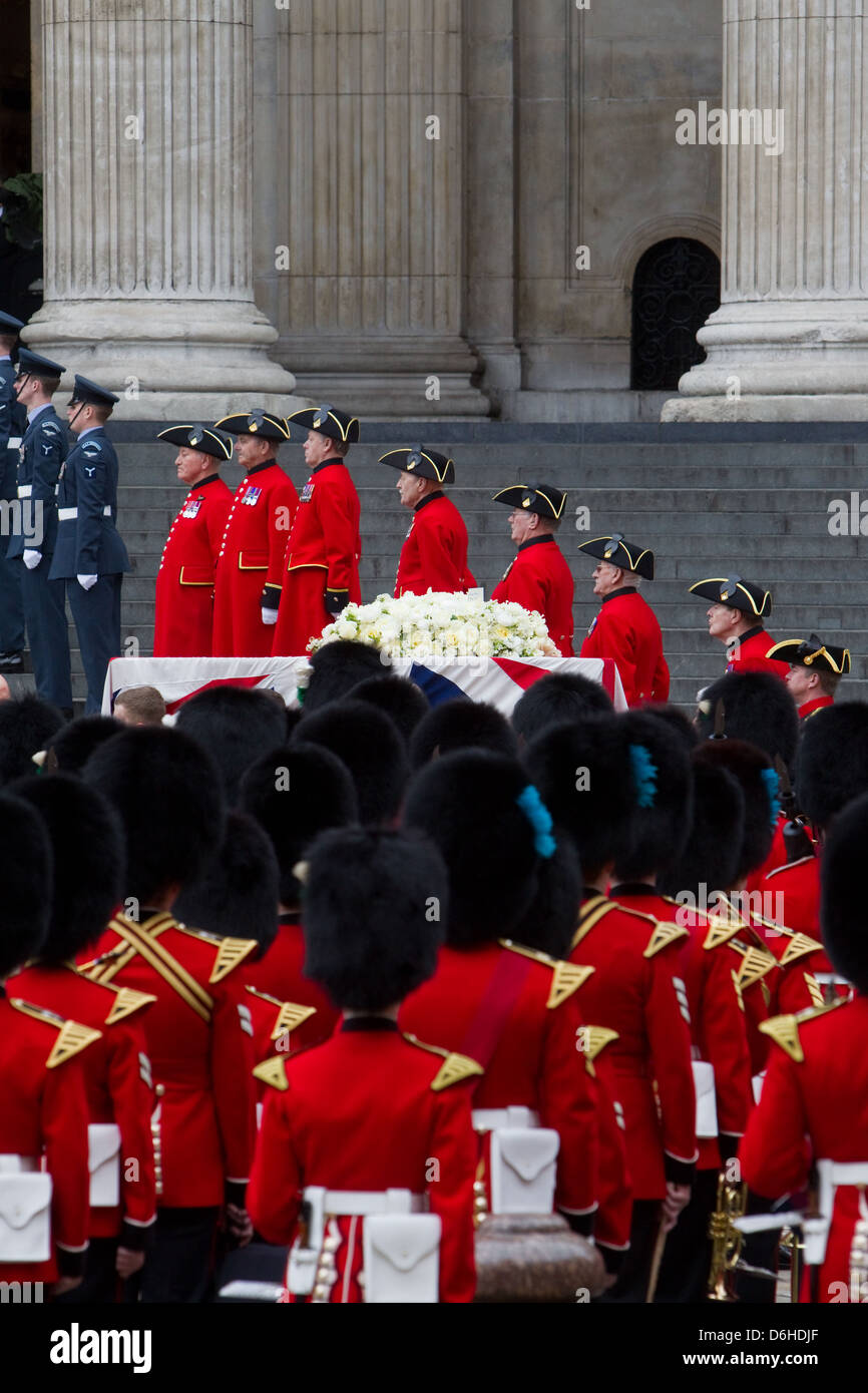 Funeral Of Margaret Thatcher at St Paul's Cathedral April 17th 2013 Stock Photo
