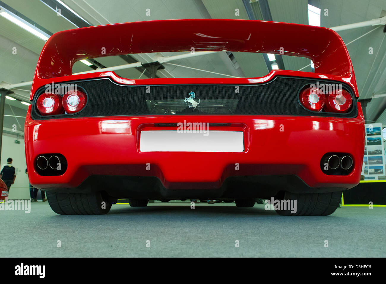 A Ferrari red Car from rear Stock Photo