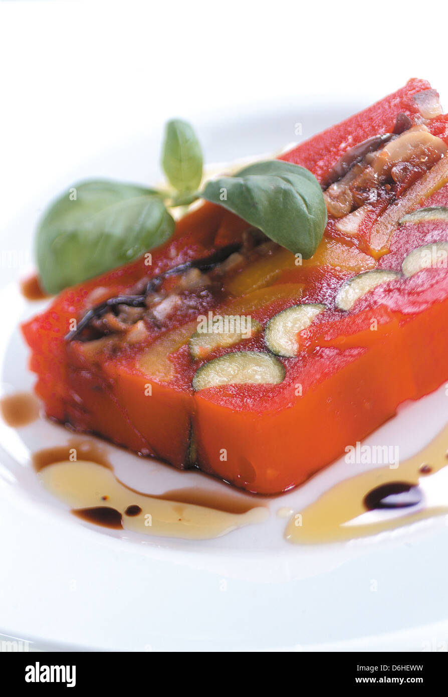 Vegetable terrine with herbs hires stock photography and images Alamy